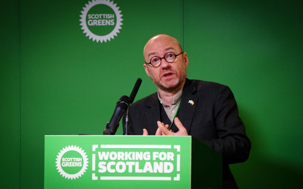 Patrick Harvie, the Scottish Greens co-leader, was ‘unsure’ whether his party would still be in government next week - Jane Barlow/PA