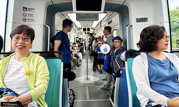永豐金證券以輕軌包車方式在淡海輕軌舉辦企業日－新北捷運公司提供。（圖：新北捷運公司提供）