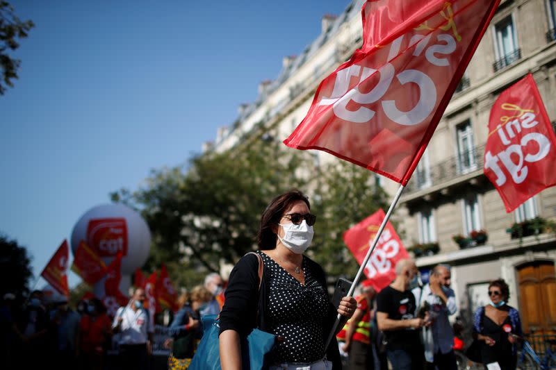 French labour unions call for a nationwide protest in France