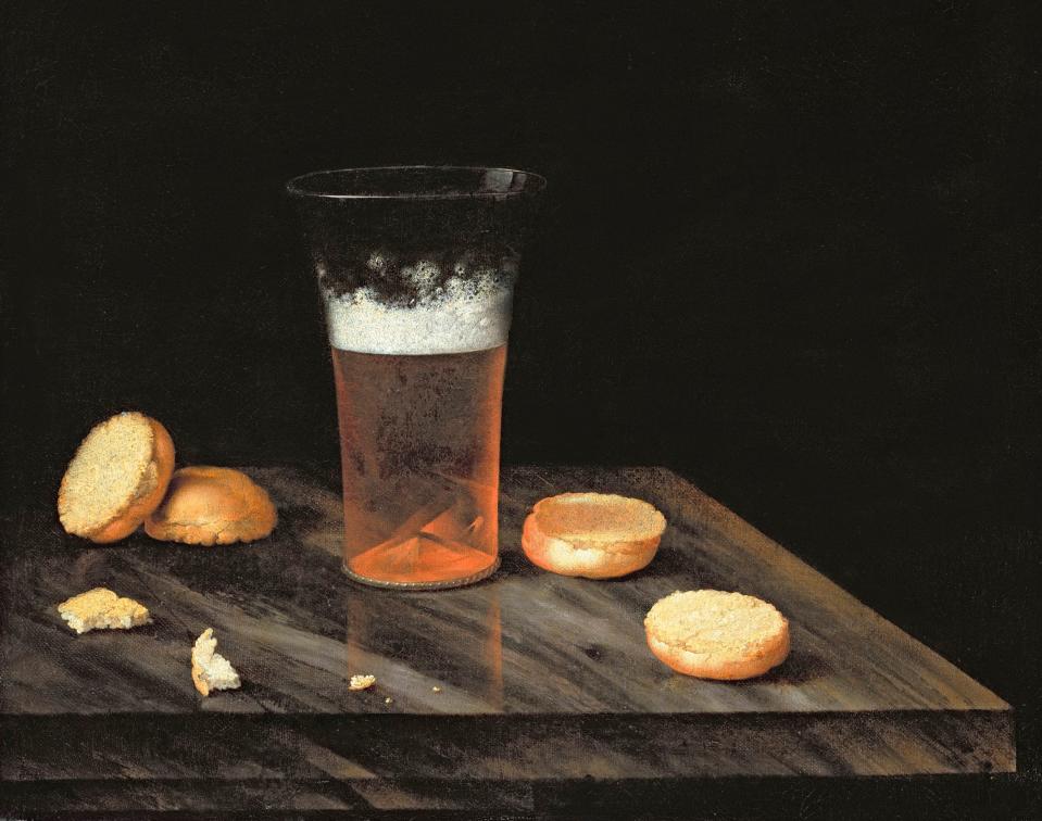 Still Life with Beer Glass, by the 17th-century German painter Georg Hinz - bridgeman