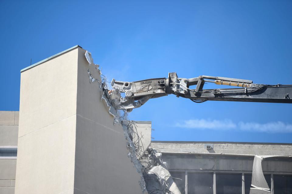 The former Richmond County Jail off Walton Way is demolished on Tuesday, Sept. 13, 2022.  