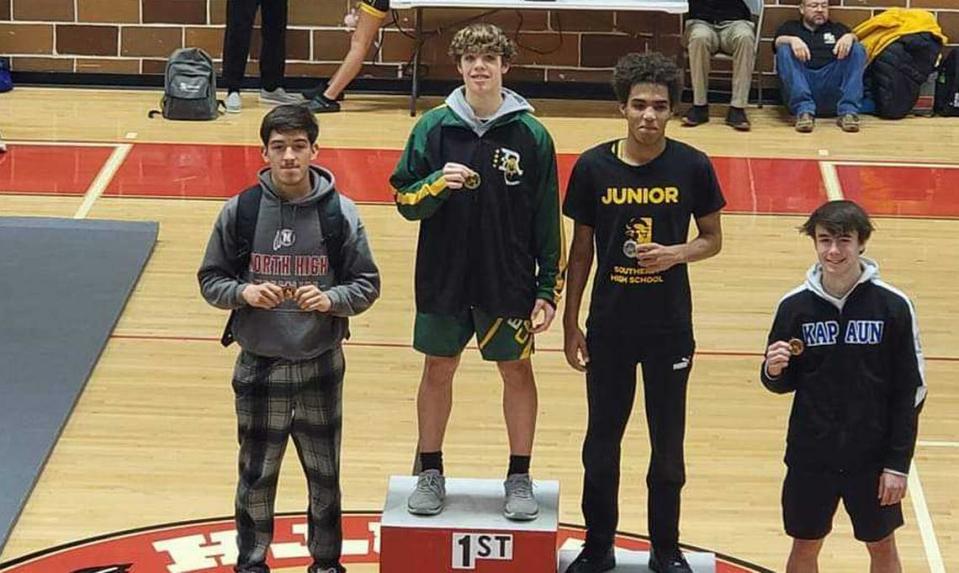 Bishop Carroll junior Elijah Means won the 157-pound division at the City League tournament this past weekend. Carl Means/Courtesy