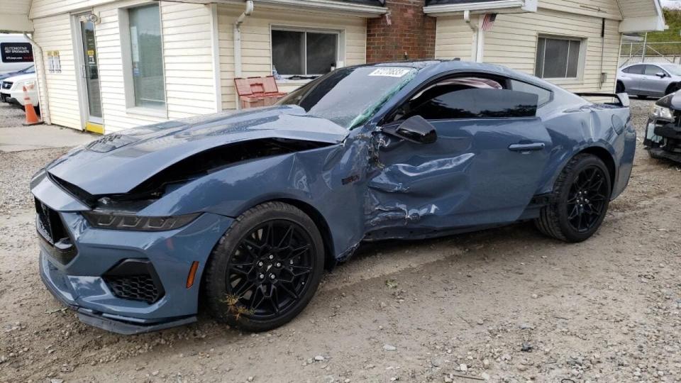 There’s a Wrecked 2024 Ford Mustang GT For Sale on Copart Already photo