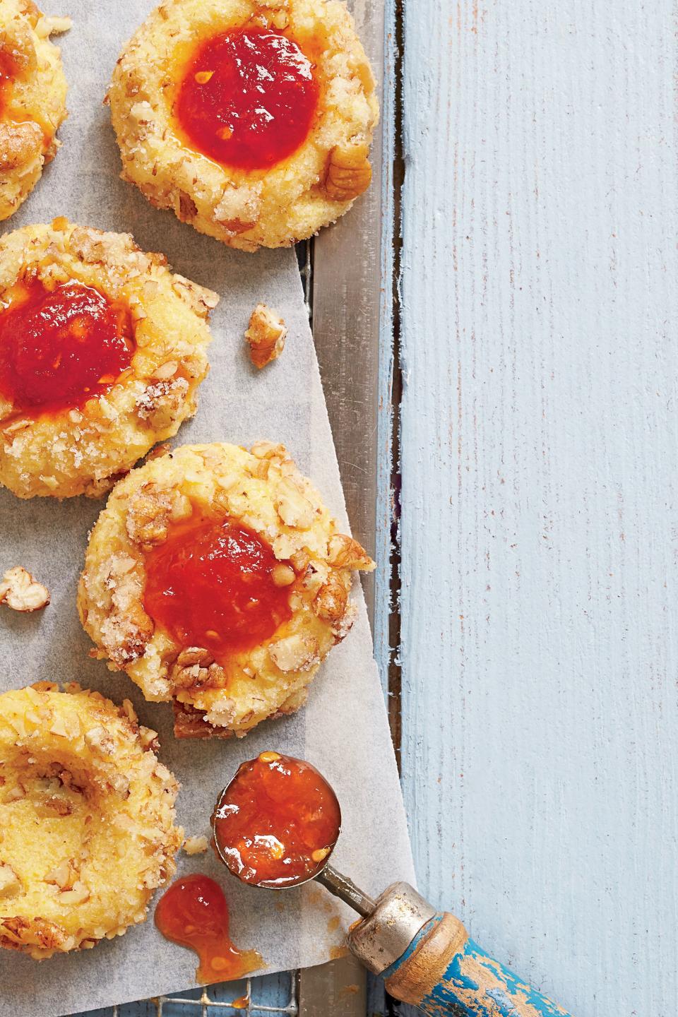 Cornmeal Thumbprint Cookies with Tomato Jam