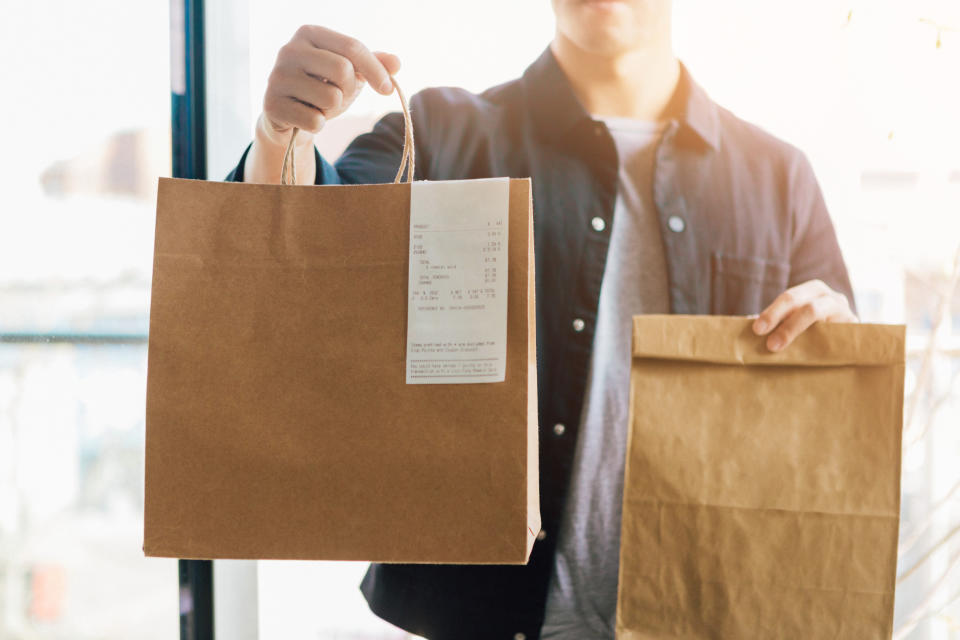 A man delivering food