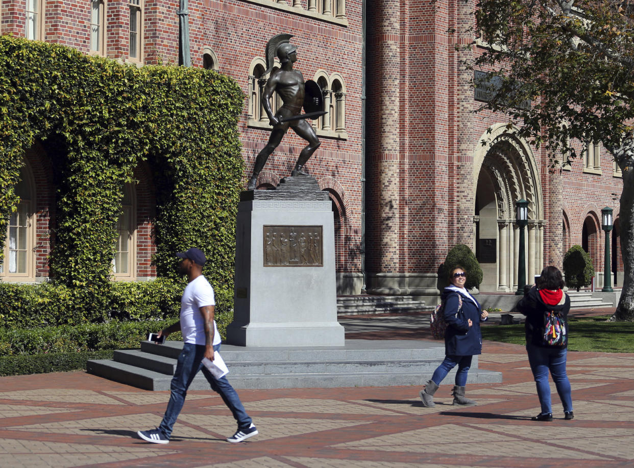 The campus of the University of Southern California in Los Angeles.