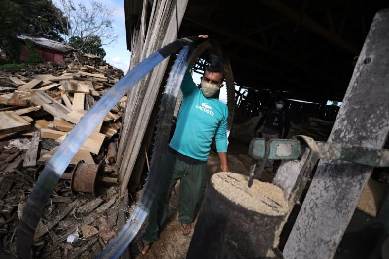 Police operation named Flora Amazonica against illegal sawmills and loggers in Manacapuru near Manaus, Amazonas state