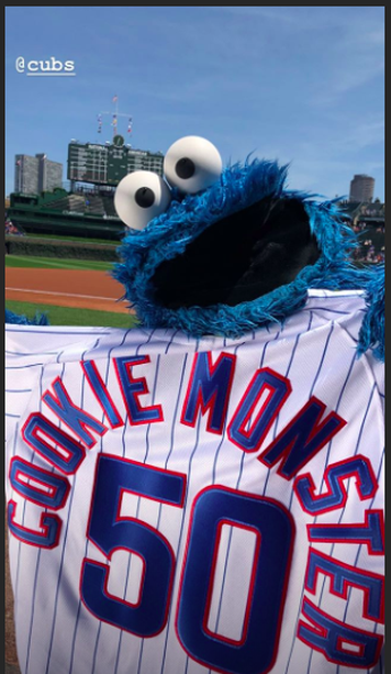 Cookie gets his own Cubs jersey!