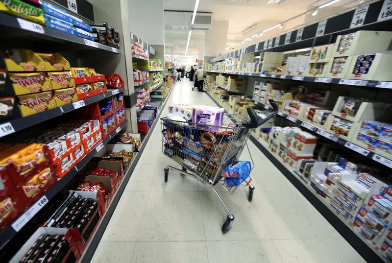 FILE PHOTO: A shopping trolley is seen in a Lidl supermarket in Nice