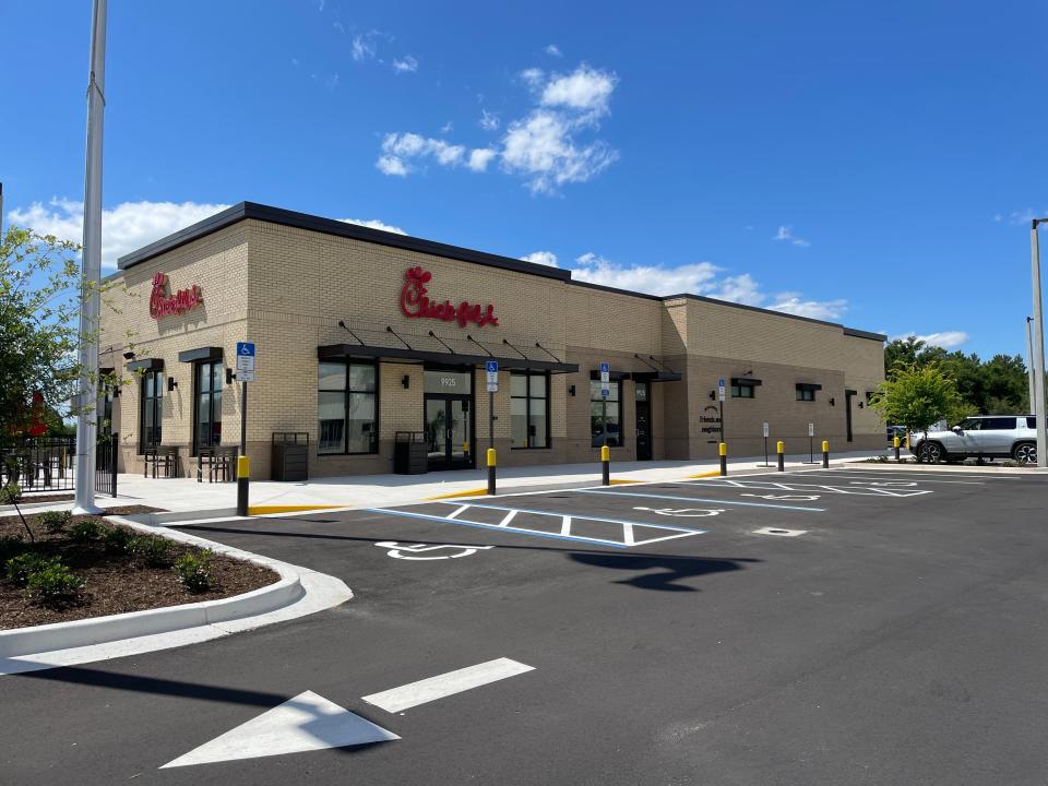 Leesburg's new Chick-fil-A features a double drive-thru with one lane reserved for mobile orders only.