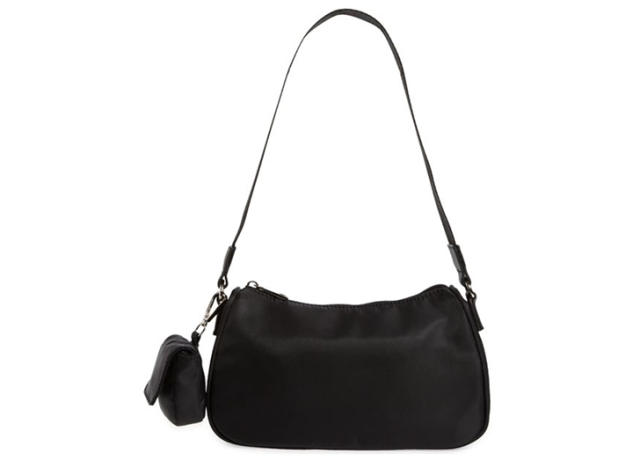 ASOS DESIGN slouchy cross body bag in black padded nylon