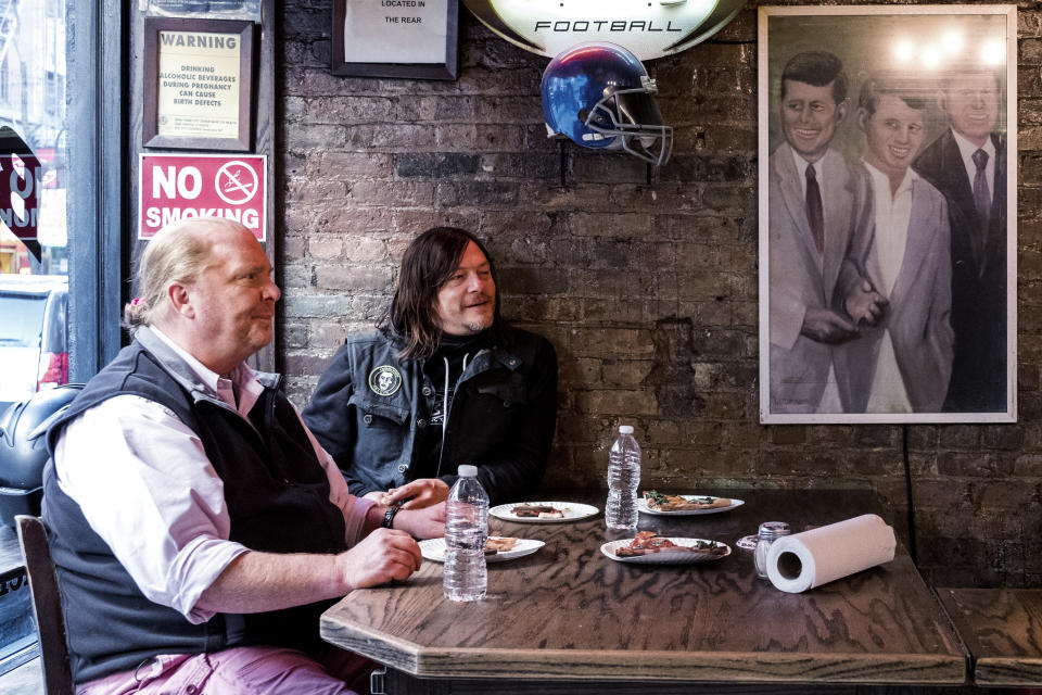 Reedus and Mario Batali (Photo: Jojo Whilden/AMC)