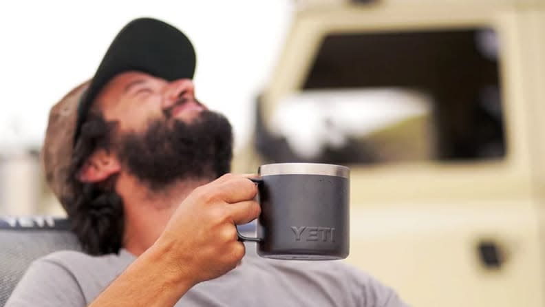 Sip your morning coffee out of this YETI mug.