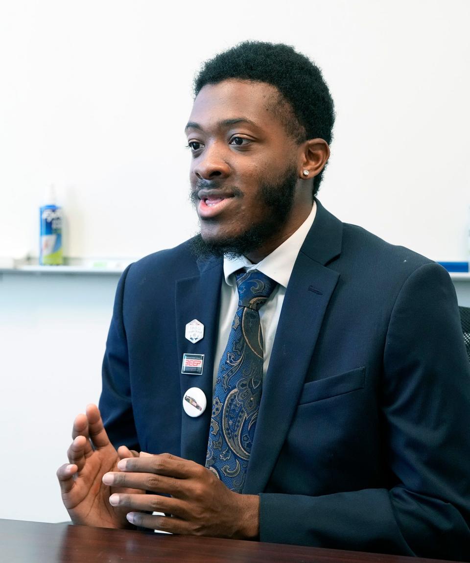 Jeff Philippe-Auguste, a Bethune-Cookman University senior, says the NASCAR Campus Lab project has helped him make connections that will help after graduating with a business administration degree.