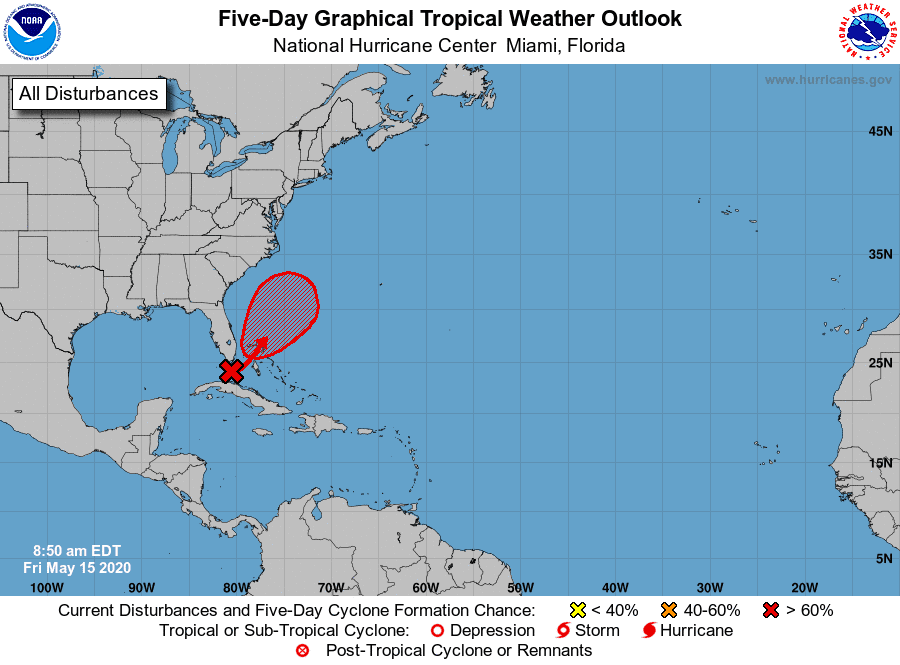 Tropical conditions 8:50 a.m. May 15, 2020