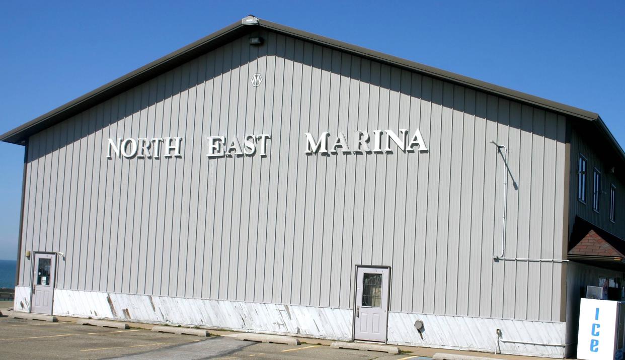 The North East Marina is shown on April 1, 2024, on Route 5 in North East Township.