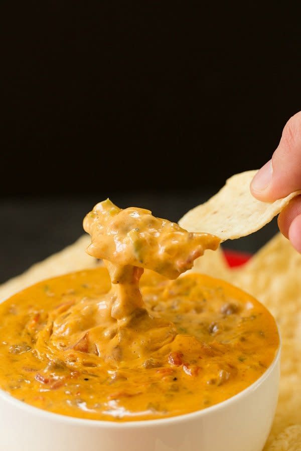 <strong>Get the <a href="https://www.browneyedbaker.com/crock-pot-queso-dip-recipe/" target="_blank">Crock Pot Queso Dip</a> recipe from Brown Eyed Baker</strong>