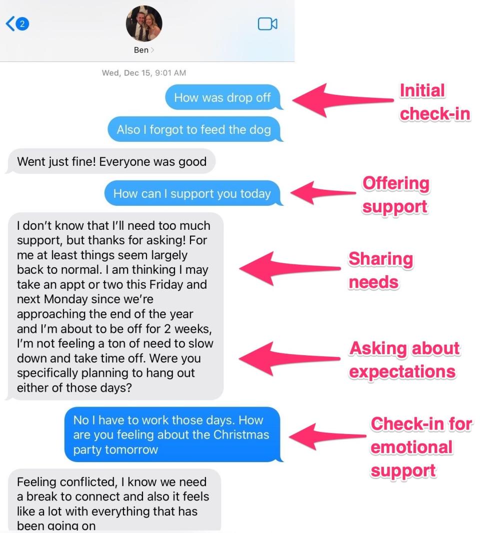 Therapist Crystal Britt shared her text exchanges with her TikTok followers to show how the medium can be a tool to support loved ones.