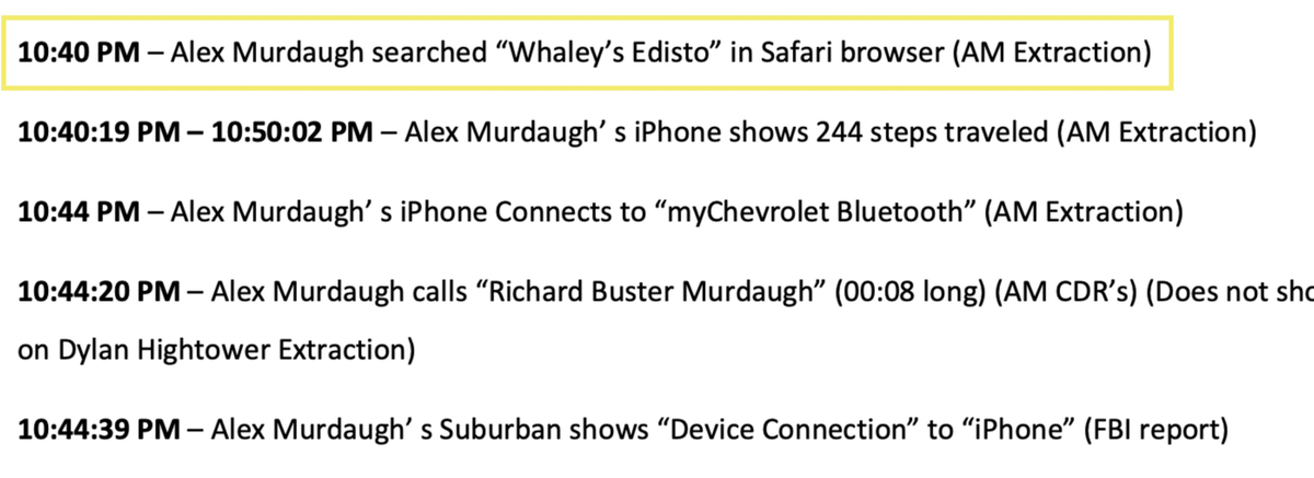 A SLED report also shows a bizarre search by Mr Murdaugh at 10.40pm, just 34 minutes after alerting 911 dispatchers that he had found his wife and son’s bodies by the property’s dog kennels (SLED)