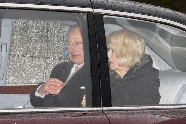 <p>Jordan Pettitt/PA Images via Getty Images</p> Camilla was by the King's side