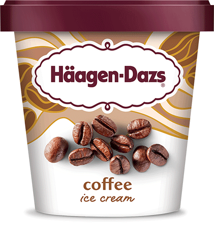 A tub of coffee Häagen-Dazs ice cream
