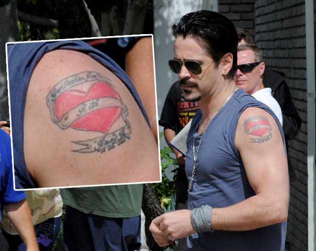 Cooler Typ mit liebem Mama-Tattoo: Hollywoodstar Colin Farrell. (Bild: Splash News)