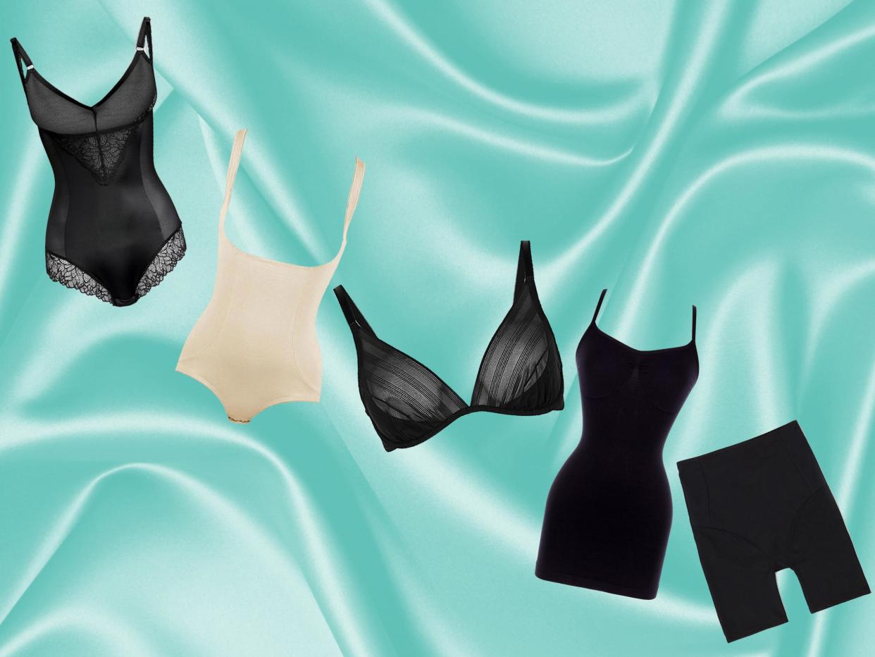 Whether you’re looking to smooth your stomach, enhance your waist or lift your bust, there’s no shortage of bodysuits, knickers, slips and tights to choose from (The Independent/iStock)