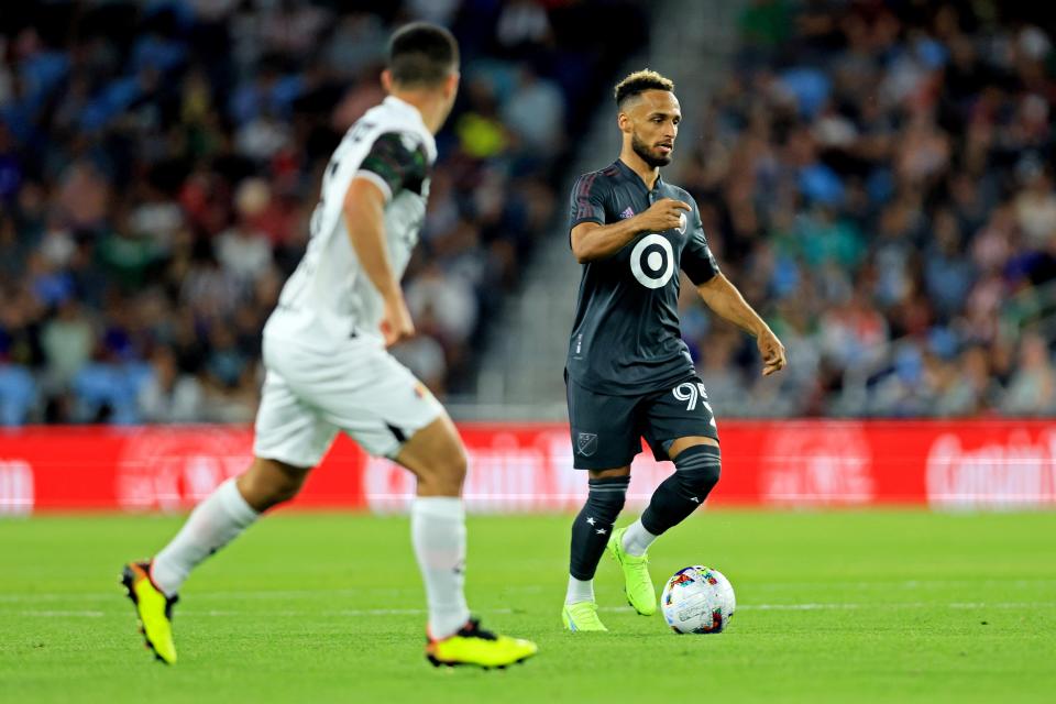 Aug 10, 2022; Saint Paul, MN, USA; MLS midfielder Hany Mukhtar (95) of Nashville SC moves the ball during the MLS All-Star Game at Allianz Field.