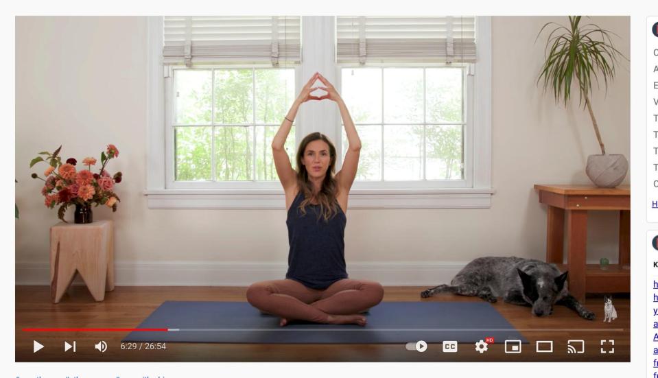Photo credit: Yoga With Adrienne YouTube Channel