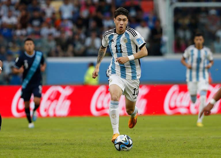 Matías Soulé jugó en el seleccionado argentino sub20 el Mundial que se disputó en la Argentina en 2023
