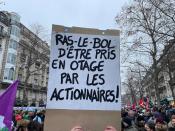 <p>"Ras-le-bol d'être pris en otage par les actionnaires" (Photo Matthieu Brandely / Yahoo)</p> 