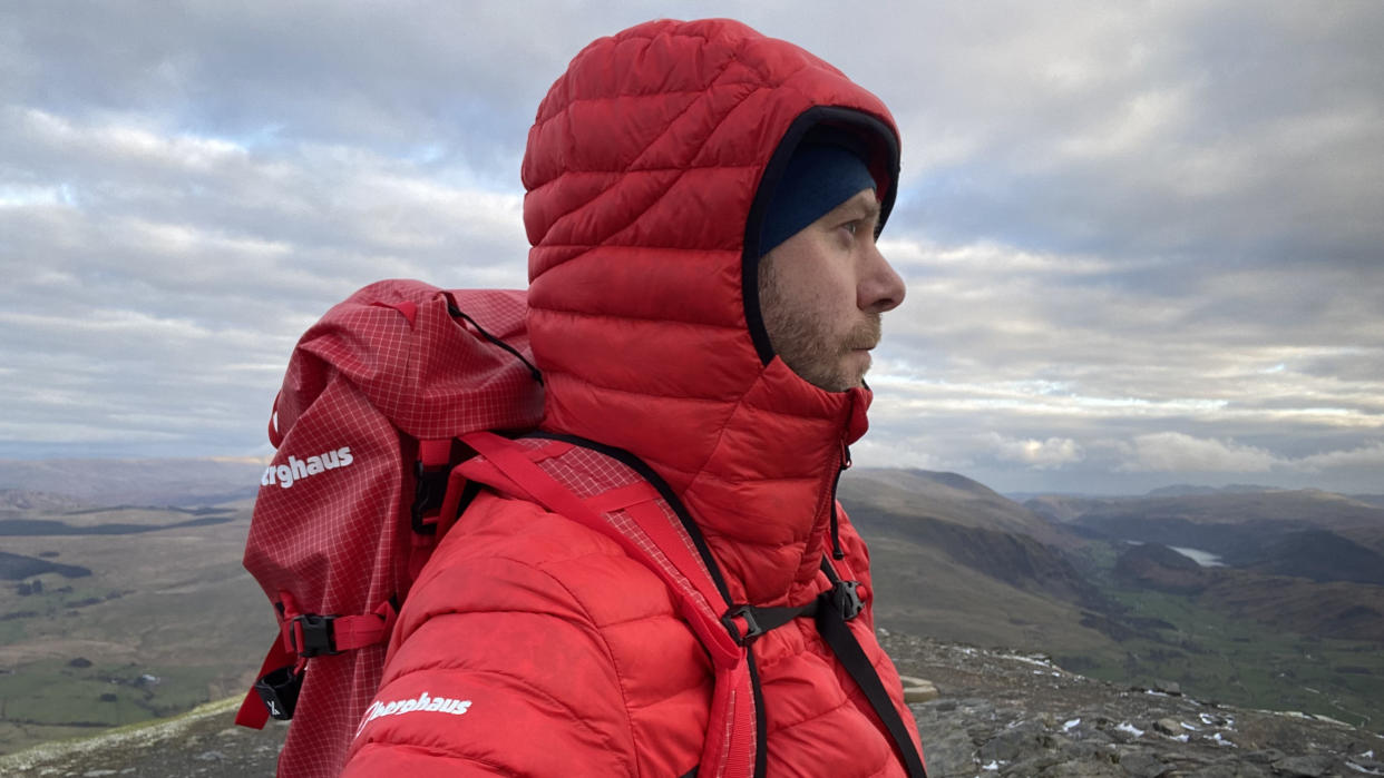  How to choose a down jacket: Alex with Berghaus jacket. 
