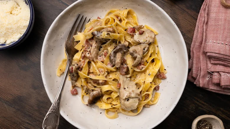 pancetta mushroom pasta