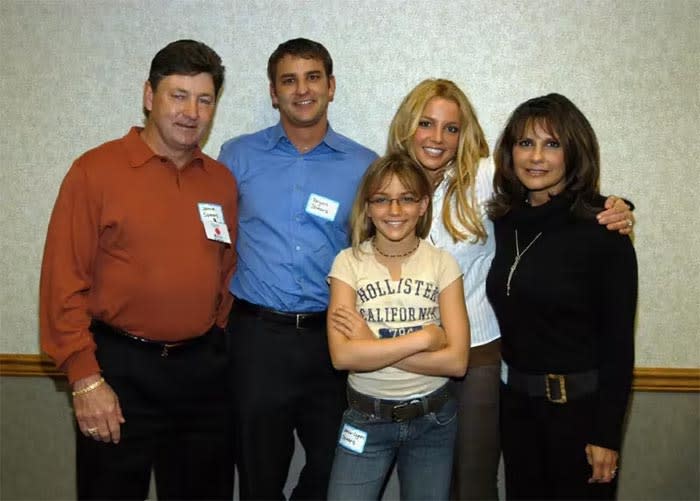 Britney Spears con su familia