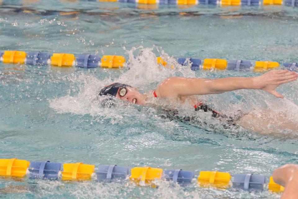 Galion's Troie Grubbs won two individual titles during Saturday's MOAC swim meet.