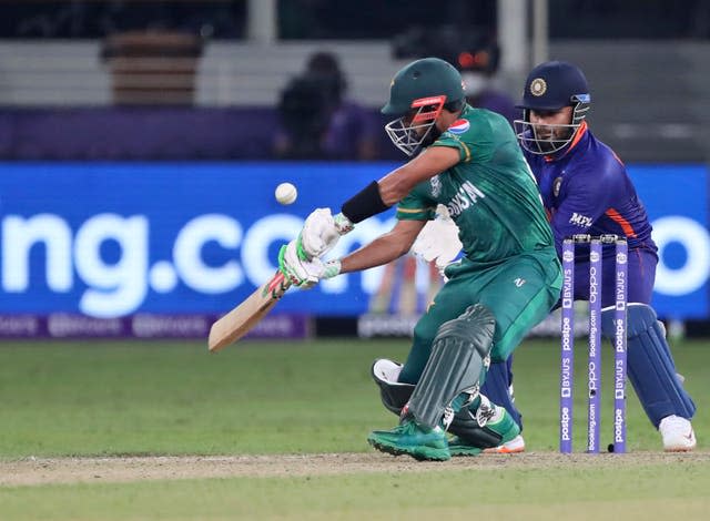 Babar Azam hits a boundary