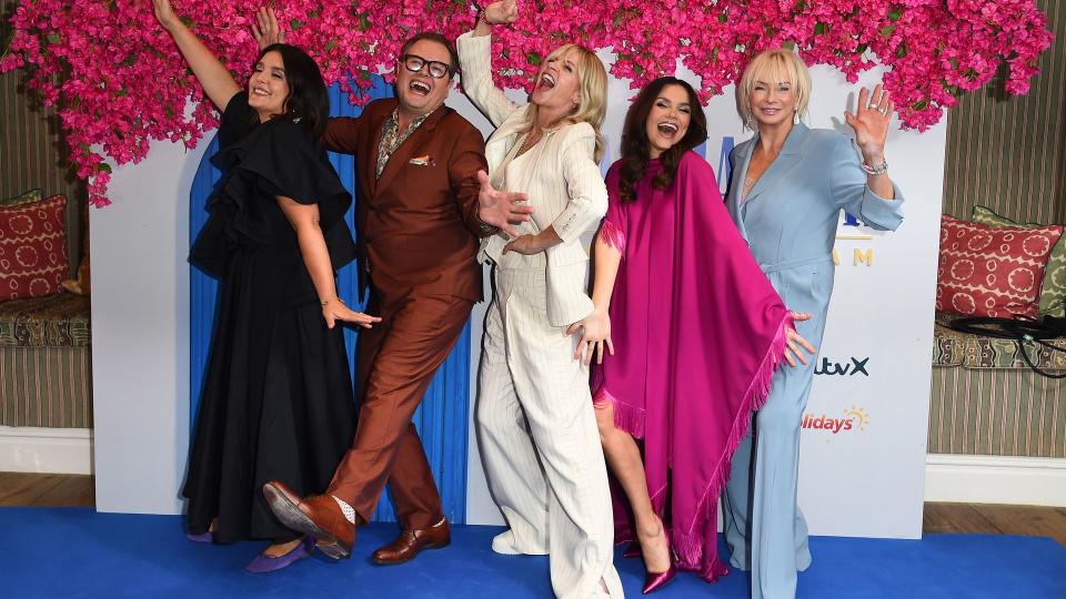 Jessie Ware, Alan Carr, Zoe Ball, Samantha Barks and Judy Craymer attend ITV's "MAMMA MIA! I Have a Dream" photocall 