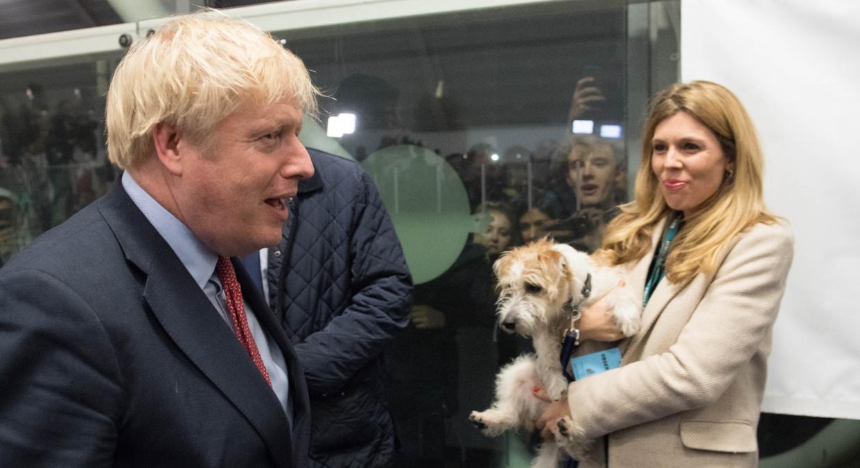 New parents Boris Johnson and Carrie Symonds have a rescue Jack Russell cross called Dilyn (Getty Images)