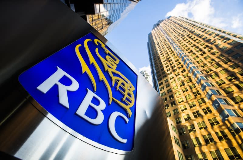 A Royal Bank of Canada (RBC) logo is seen on Bay Street in the heart of the financial district in Toronto, January 22, 2015. REUTERS/Mark Blinch/File Photo