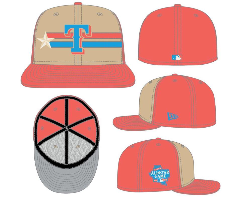 Texas Rangers caps for the 2024 MLB All-Star Game.