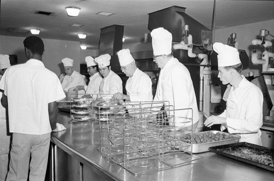 Hotel Texas chefs preparing the breakfast for President John F. Kennedy and party, 11/22/1963