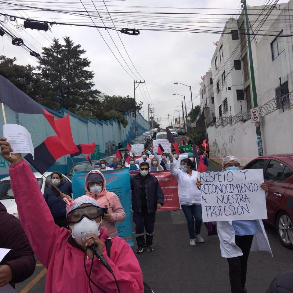 Personal médico del hospital Ajusco Medio protesta