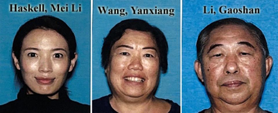 Mei Li Haskell, Yanxiang Wang and Gaoshan Li have been missing (Los Angeles Police Department)