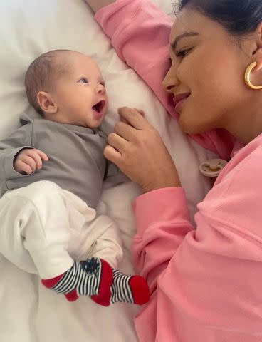 <p>Olivia Munn/Instagram</p> Olivia Munn with hew newborn son Malcolm