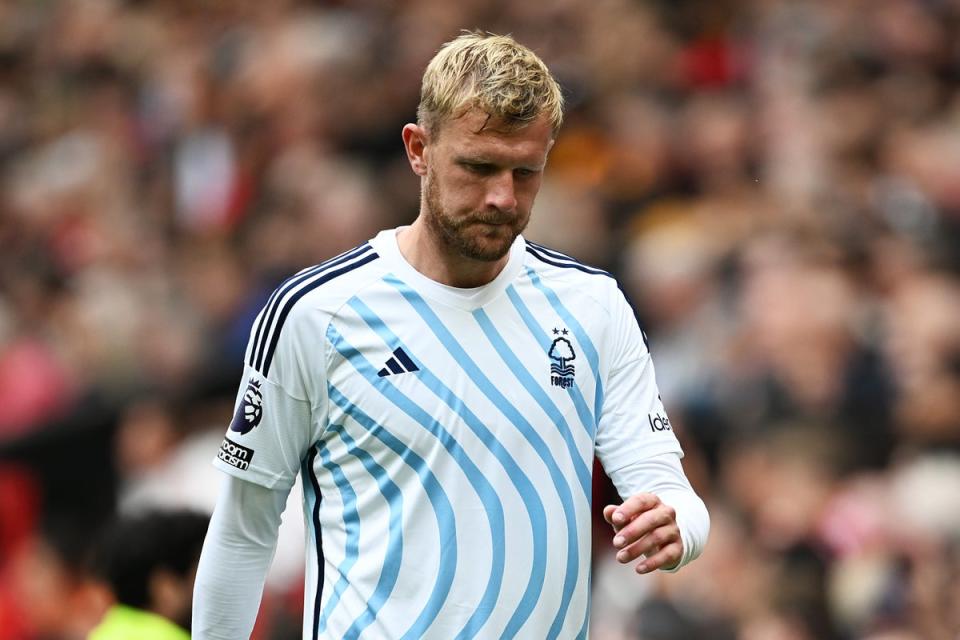 Out of favour: Nottingham Forest's Joe Worrall could be available in January (Getty Images)