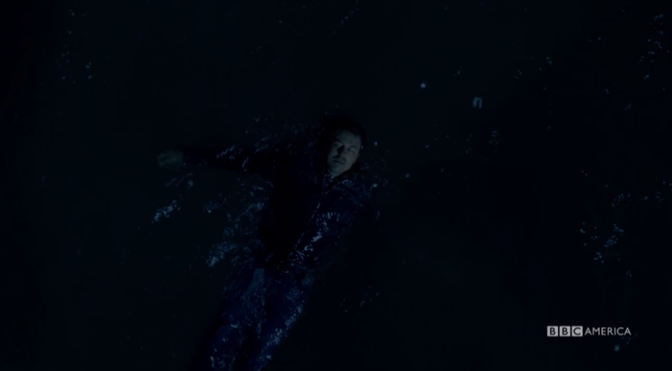 Mark floats in the water (Photo: BBC America)