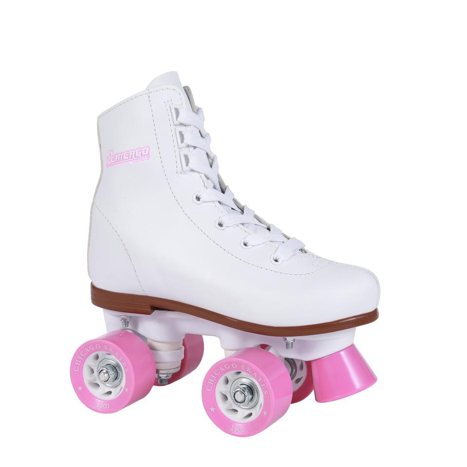 <p><strong>Chicago Skates</strong></p><p>walmart.com</p><p><strong>$35.00</strong></p><p><a href="https://go.redirectingat.com?id=74968X1596630&url=https%3A%2F%2Fwww.walmart.com%2Fip%2F6457178%3Fselected%3Dtrue&sref=https%3A%2F%2Fwww.countryliving.com%2Fshopping%2Fgifts%2Fg2127%2Fcheap-christmas-gifts%2F" rel="nofollow noopener" target="_blank" data-ylk="slk:Shop Now;elm:context_link;itc:0;sec:content-canvas" class="link ">Shop Now</a></p><p>Give the gift of a new active hobby to take part in. These retro skates are an adorable and fun choice for tween girls. </p>