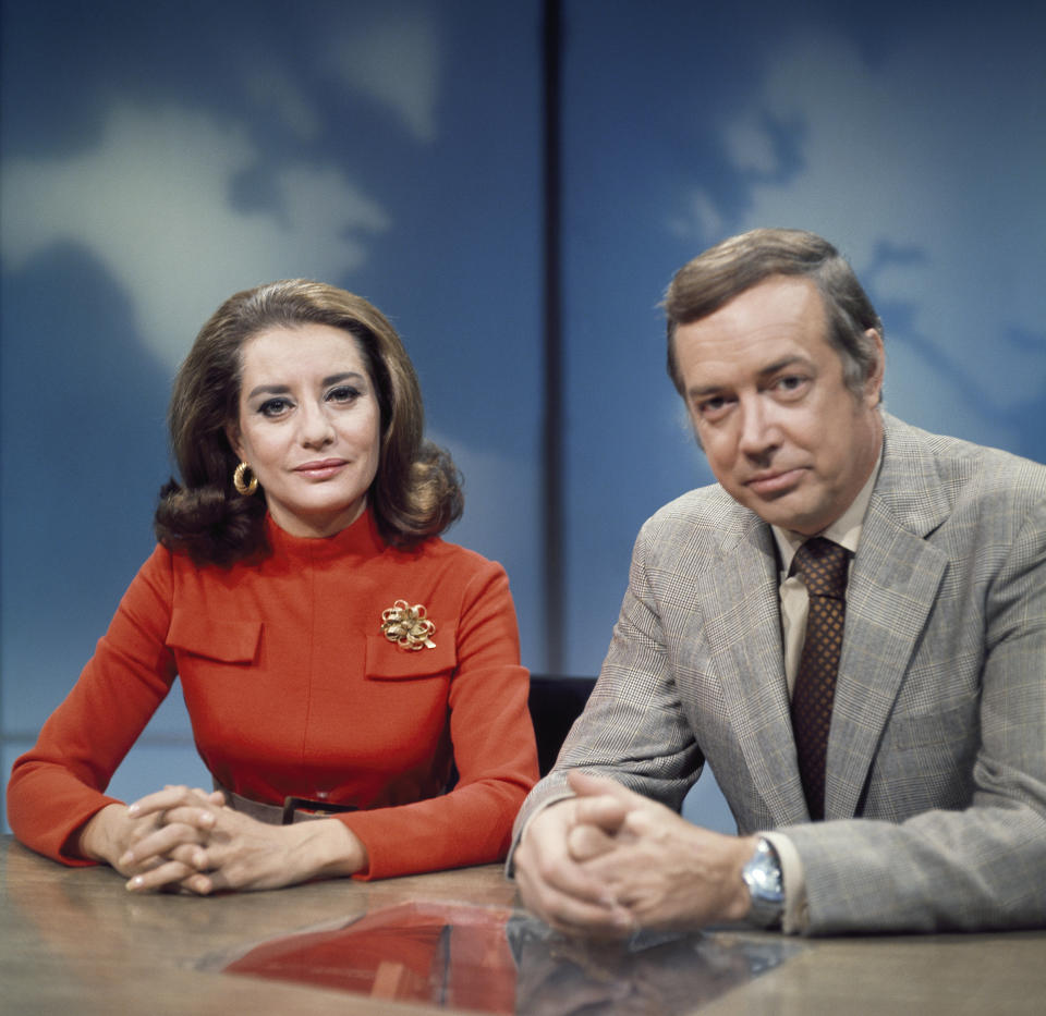 Walters with co-anchor Hugh Downs on the TODAY show. (NBC)