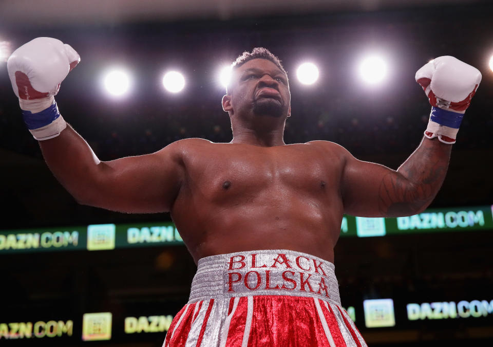 Brooklyn’s Jarrell “Big Baby” Miller will challenge for the IBF-WBA-WBO heavyweight title on June 1 when he faces Anthony Joshua at Madison Square Garden in a fight streamed on DAZN. (Getty Images)