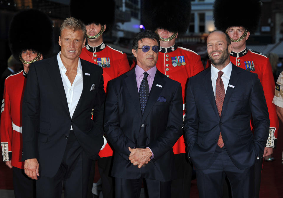 The Expendables UK Premiere 2010 Dolph Lundgren Sylvester Stallone Jason Statham